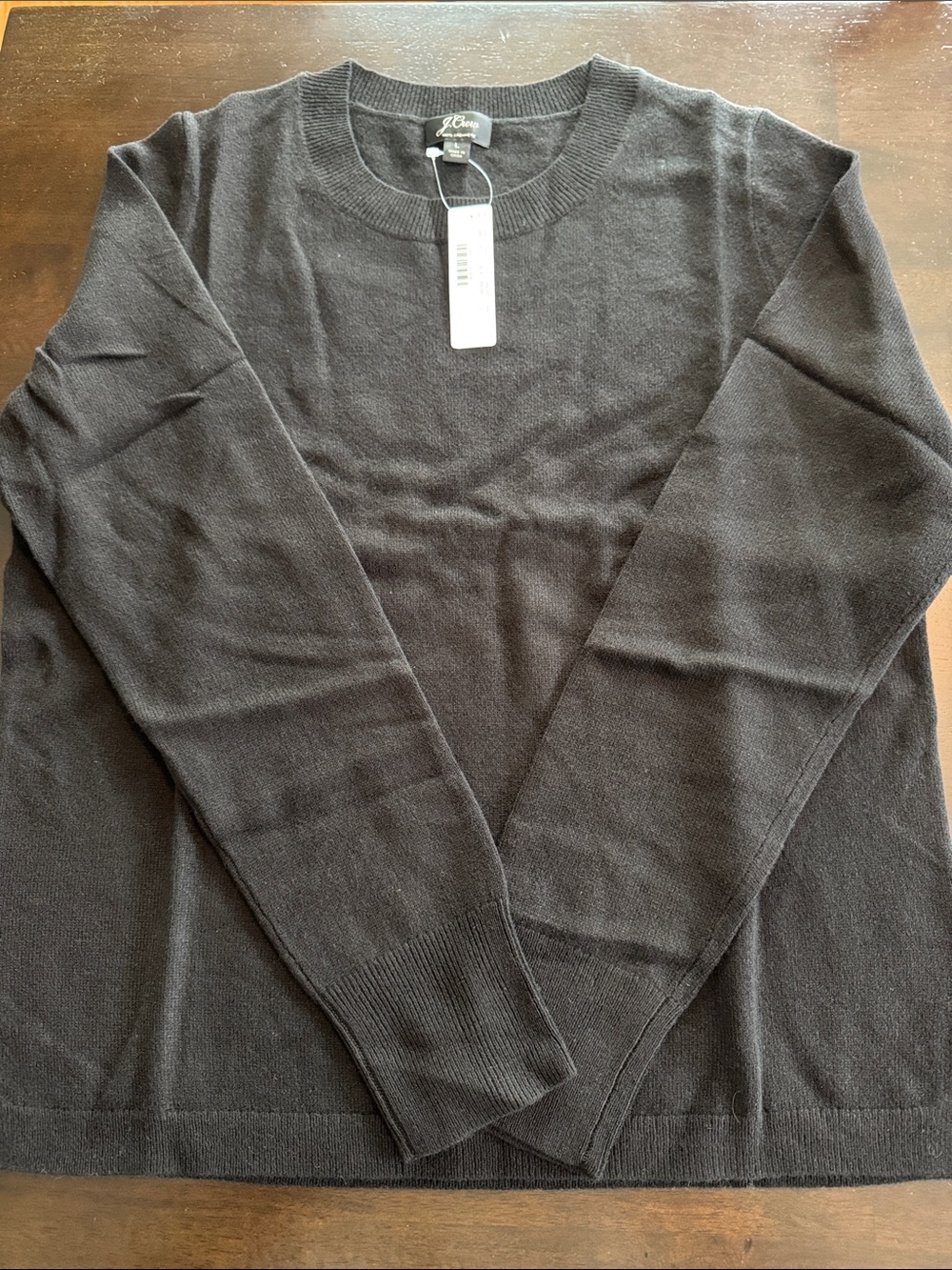 J. Crew Black Crewneck Cashmere Sweater